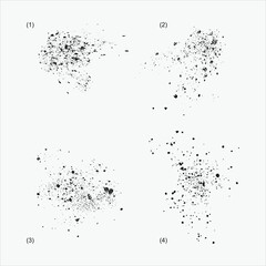 Grunge Ink Splatter Vector Set