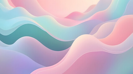 Dreamy Pastel Flowing Landscape Abstract Background