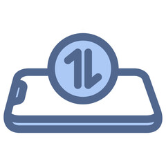 Mobile Data Blue Icon