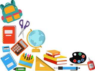 Colorful School Equipment Corner 