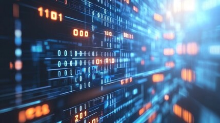 Obraz premium Abstract digital data stream (1)