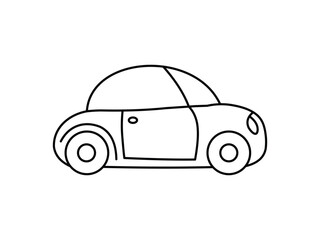 Hand drawn toy car illustration vector image template