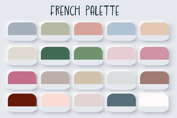 French palette, French colours, French Swatches