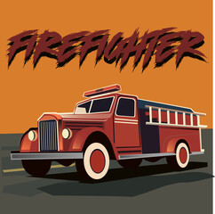 Firefighter Vector Illustration Set &ndash; Emergency Rescue Theme