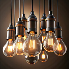 light bulb on a white background