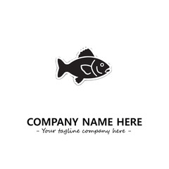 Fish silhouette logo company design vector illustration