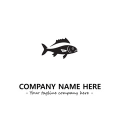 Fish silhouette logo company design vector illustration