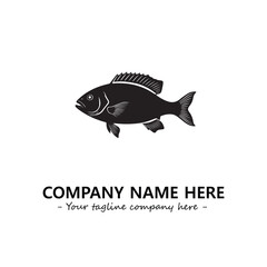 Fish silhouette logo company design vector illustration