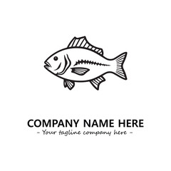 Fish silhouette logo company design vector illustration