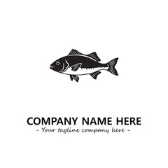 Fish silhouette logo company design vector illustration