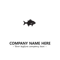 Fish silhouette logo company design vector illustration