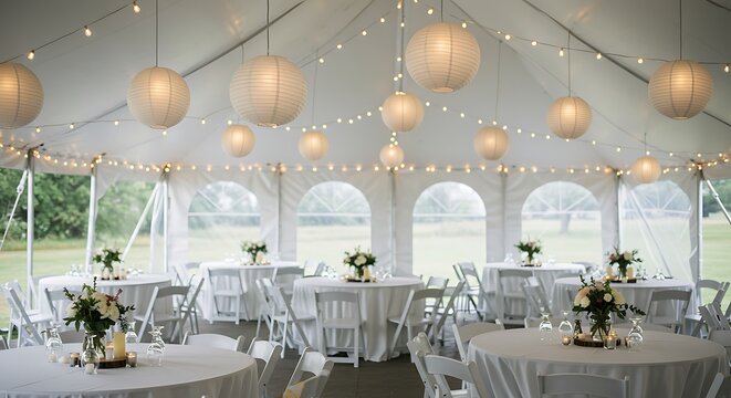 Elegant Outdoor Wedding Reception Under a Tent