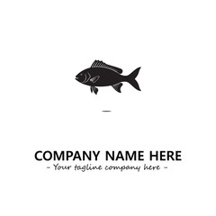 Fish silhouette logo company design vector illustration