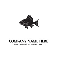 Fish silhouette logo company design vector illustration