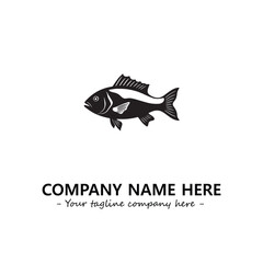 Fish silhouette logo company design vector illustration