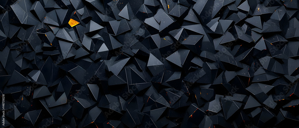 Poster abstract dark geometric triangle pattern background