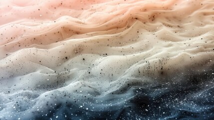 Fototapeta premium Abstract pastel gradient with rough texture, transitioning from creamy beige to charcoal black with speckled dust particles floating in the composition