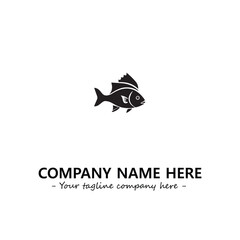 Fish silhouette logo company design vector illustration