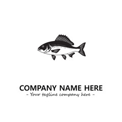 Fish silhouette logo company design vector illustration