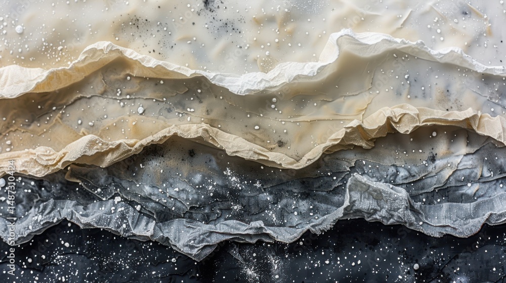 Poster abstract pastel gradient with rough texture, transitioning from creamy beige to charcoal black with 