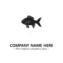 Fish silhouette logo company design vector illustration