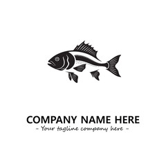 Obraz premium Fish silhouette logo company design vector illustration