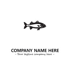 Fish silhouette logo company design vector illustration