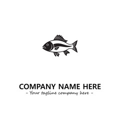 Fish silhouette logo company design vector illustration
