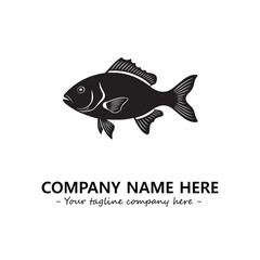 Fish silhouette logo company design vector illustration