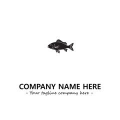 Fish silhouette logo company design vector illustration