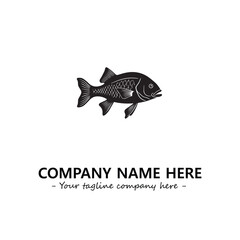 Fish silhouette logo company design vector illustration