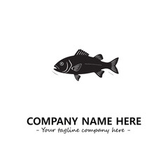 Fish silhouette logo company design vector illustration