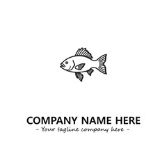 Fish silhouette logo company design vector illustration