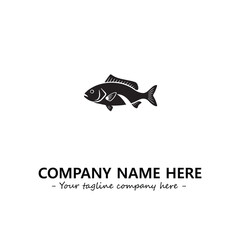 Fish silhouette logo company design vector illustration