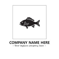 Fish silhouette logo company design vector illustration