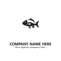 Fish silhouette logo company design vector illustration
