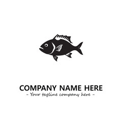 Fish silhouette logo company design vector illustration