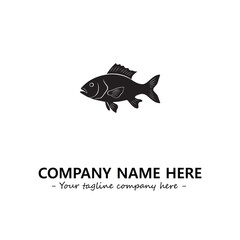Fish silhouette logo company design vector illustration