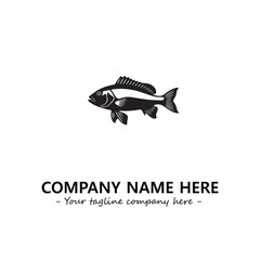 Fish silhouette logo company design vector illustration