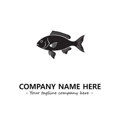 Fish silhouette logo company design vector illustration