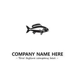 Fish silhouette logo company design vector illustration