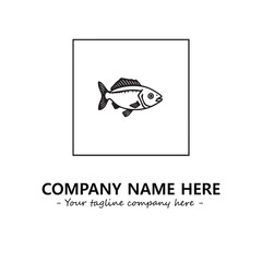 Fish silhouette logo company design vector illustration