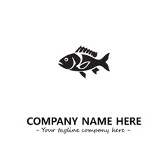 Fish silhouette logo company design vector illustration