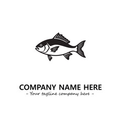 Fish silhouette logo company design vector illustration