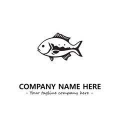 Fish silhouette logo company design vector illustration
