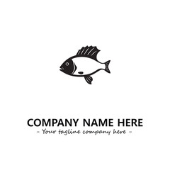 Fish silhouette logo company design vector illustration