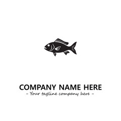 Fish silhouette logo company design vector illustration