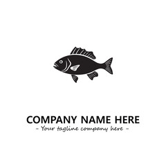 Fish silhouette logo company design vector illustration