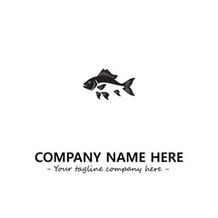 Fish silhouette logo company design vector illustration