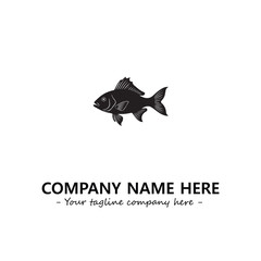 Fish silhouette logo company design vector illustration